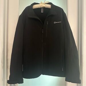 Weatherproof “Mercedes Benz” Black Performance Jacket with Standing Collar